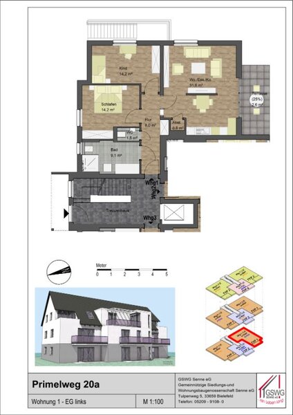 Neuwertig & modern mit Terrasse – WBS erforderlich